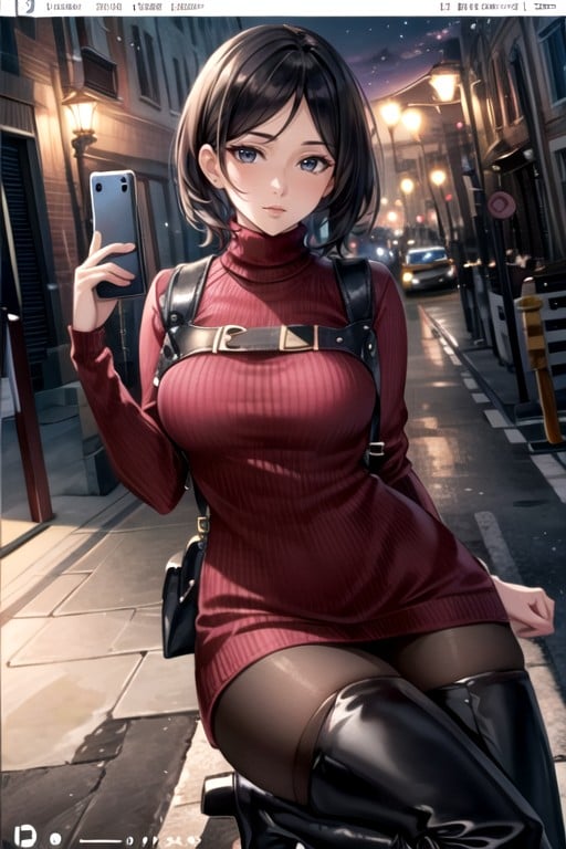 Black Boots, Red Wear, Ada Wong (resident Evil)Porno IA