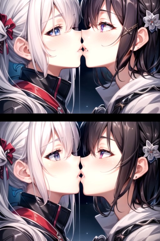 キスする (レズビアン)AIポルノ