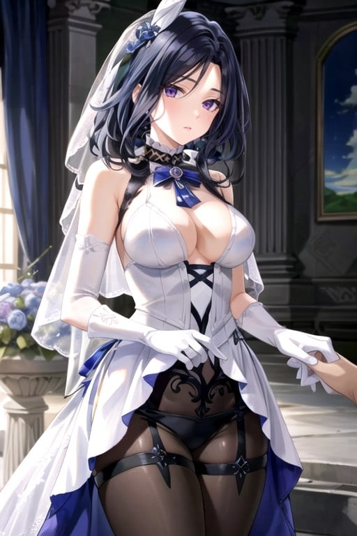 Vestido De Boda, Pechos Medianos, WeddingPorno AI