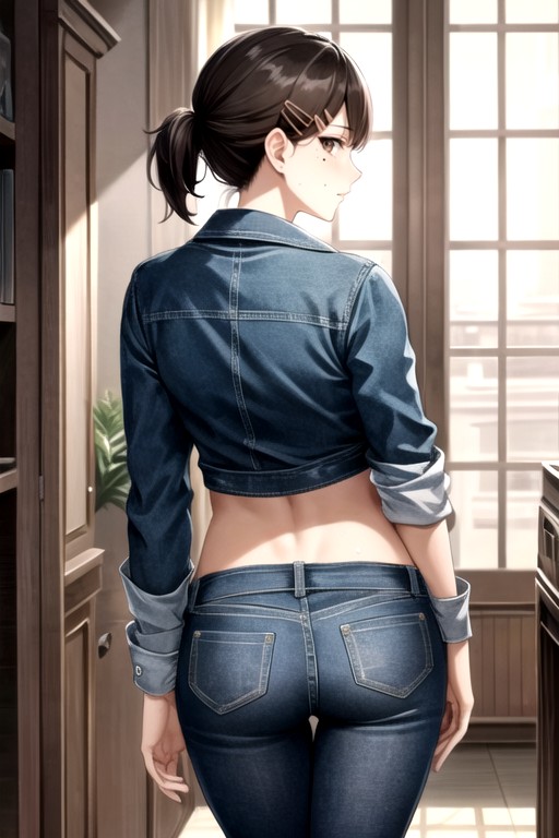 Jeans, Kobeni Higashiyama (chainsaw Man), Jaqueta Pornografia de IA