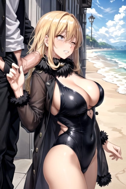 Cynthia (pokemon), Plage, Gros SeinsPorno IA