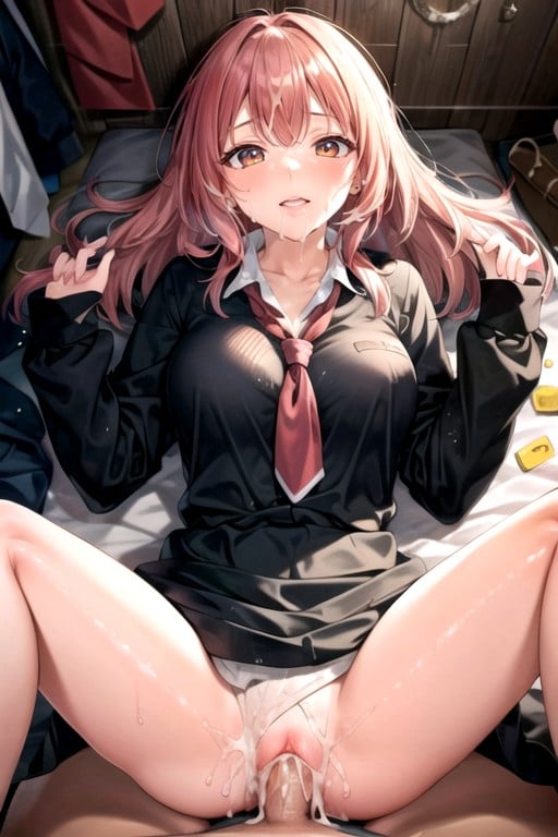 School Uniform, Pink Hair, Japanese AI Porn