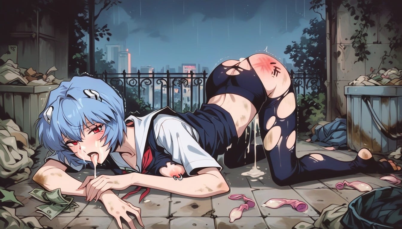 Blue Hair, School Uniform, Vibrator Hentai AI Porn