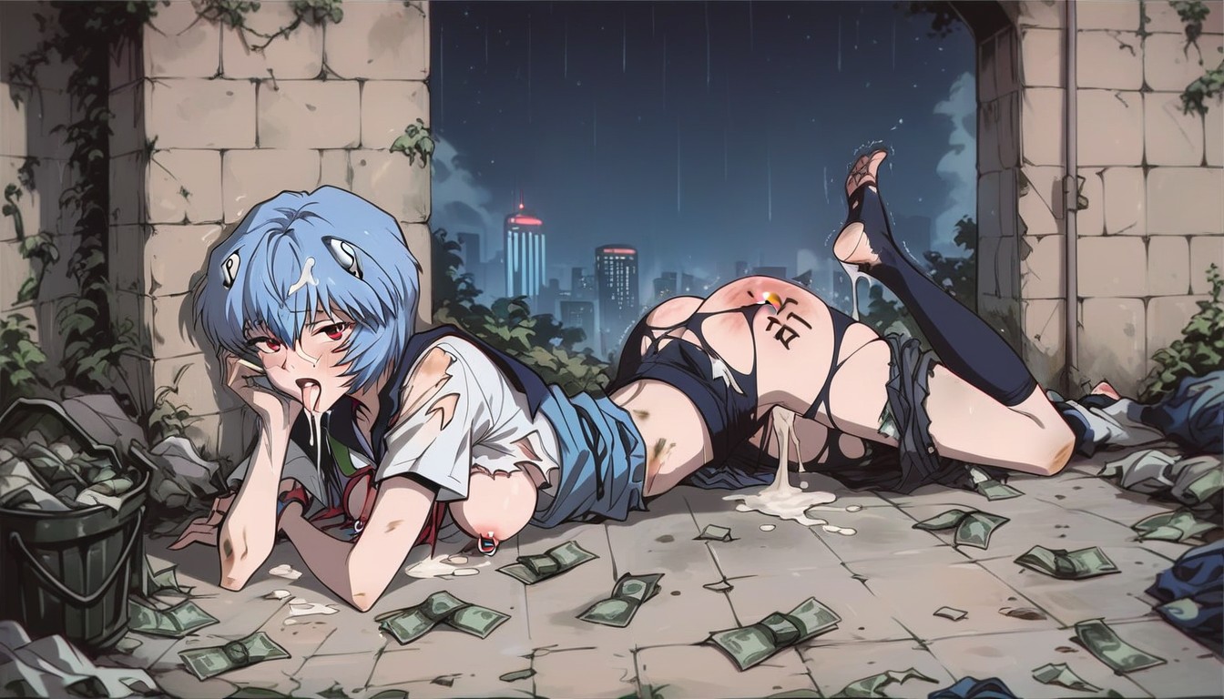 Ultra Detailed Face, Money On Bed, Cum Flows From The Nose Hentai AI Porn