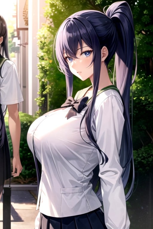 Busujima Saeko (high School Of The Dead), Primer Plano, SoleadoPorno AI