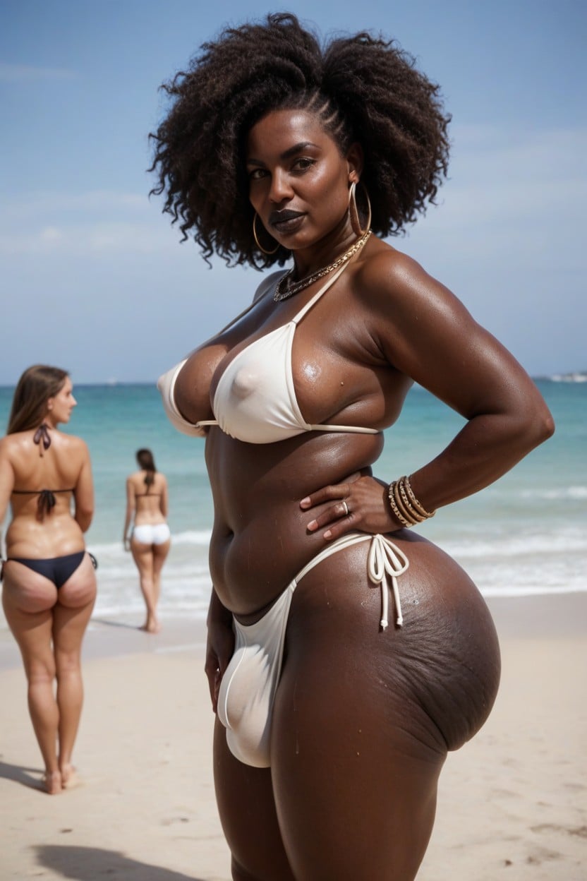 Form Fitting Clothes, Hairy, Waist Shot Shemale AI Porn