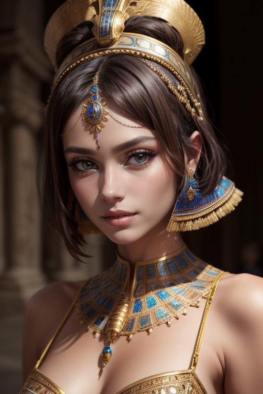 Cleopatra, Brown Eyes, Short Length AI Porn