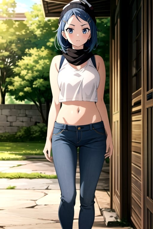 Jeans, Oversized T-shirt, Mushoku Tensei AI Porn