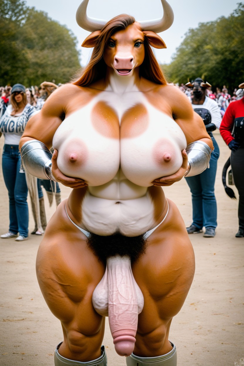 Outdoors, Futanari, Flared Penis Furry AI Porn