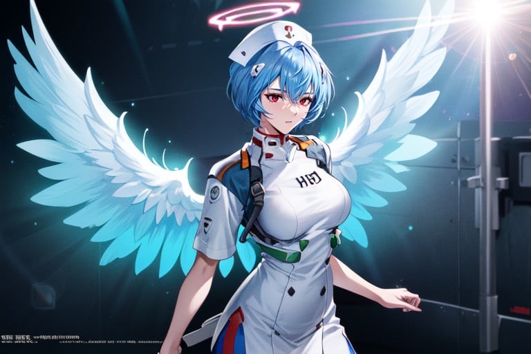 Angel Wings, Ultra Detailed Body, White Clothes AI Porn