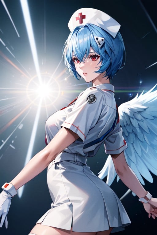 Cinematic Lighting, Ultra Detailed Ayanami Rei From Evangelion, 詳細の追加AIポルノ