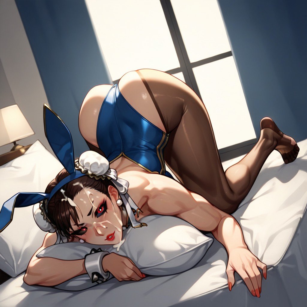 Chun Li, Black Sclera, Fantasia De Coelho Pornografia de IA