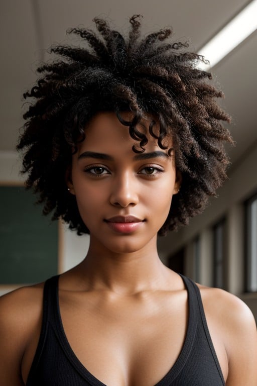 Afro, Salón De Clases, 2 PersonasPorno AI