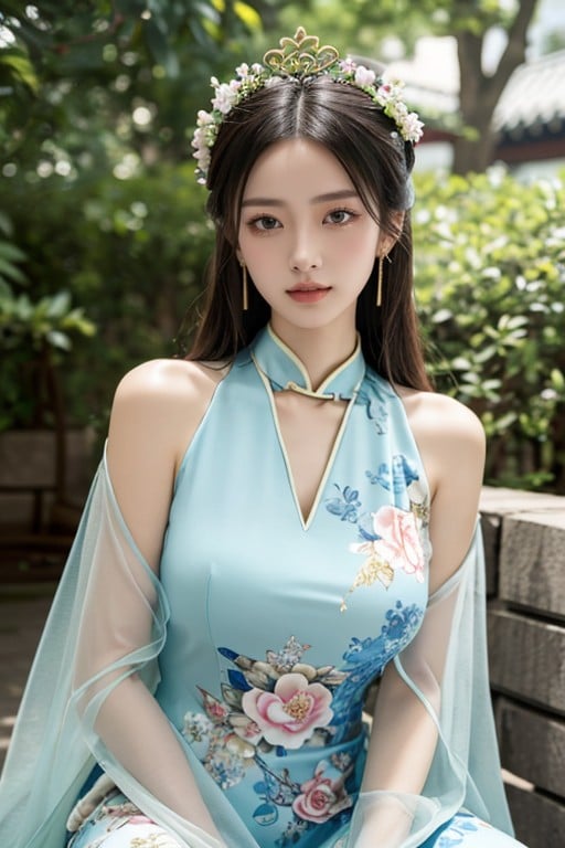 Chinese Hanfu, Chinese, Earrings AI Porn