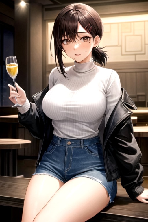 Kobeni Higashiyama (chainsaw Man), Skinny, Jeans AI Porn