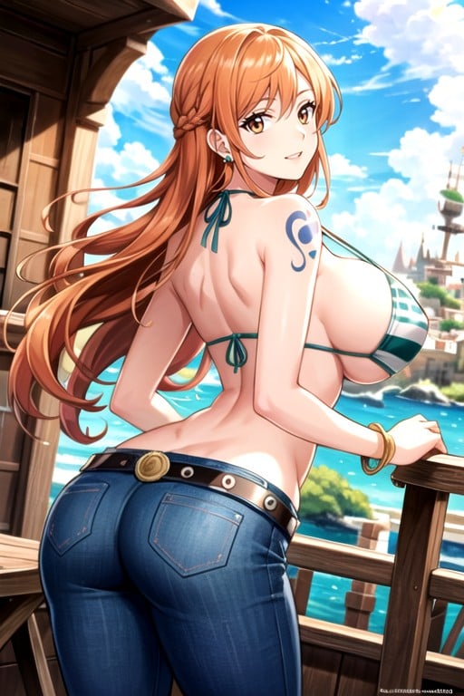 Gros Seins, Se Pencher, Nami (one Piece)Porno IA