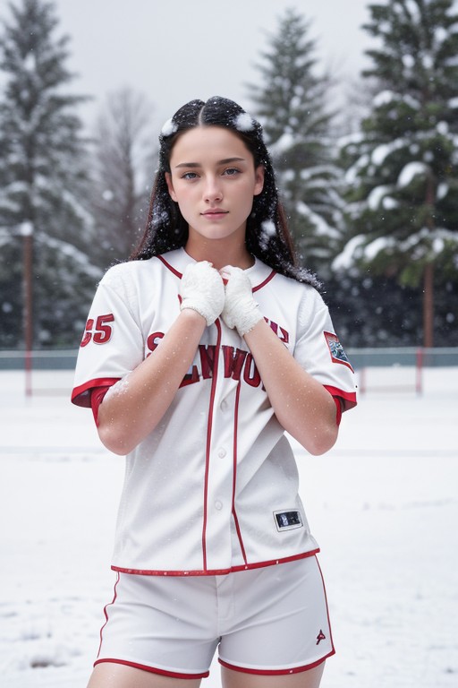 Baseball Uniform, 18, Snowing AI Porn