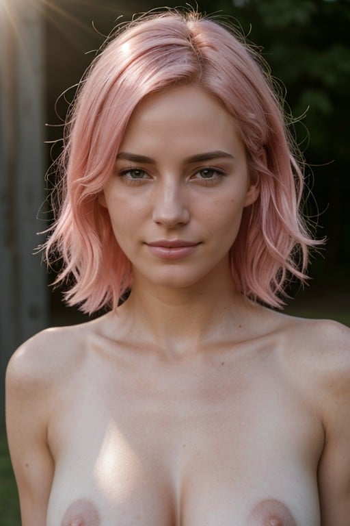 Hard Light, Pink Hair, French AI Porn