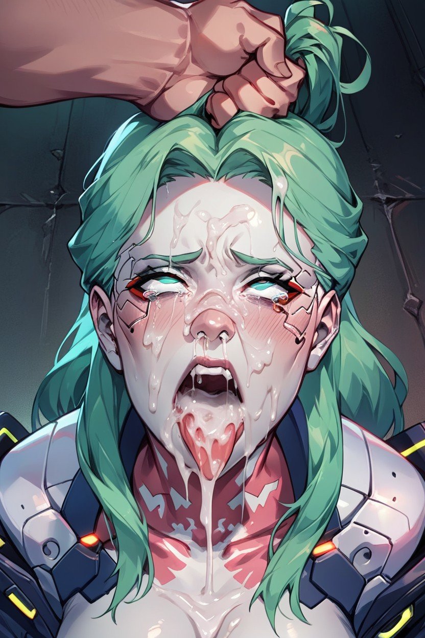 Ahegao, 사정, Rebecca CyberpunkAI 포르노