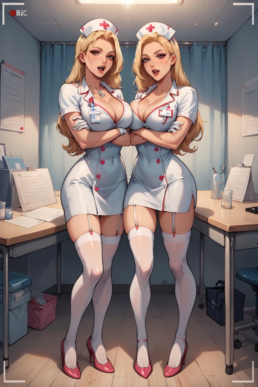 Blonde, Girl, Round Breasts AI Porn