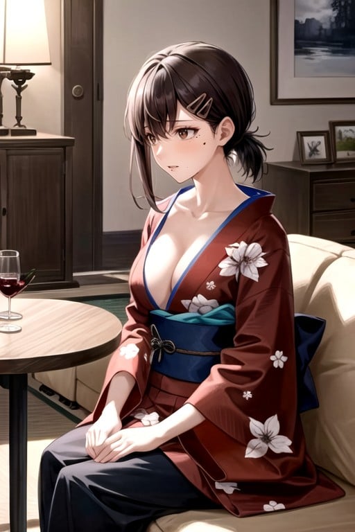 Kimono, Side View, Kobeni Higashiyama (chainsaw Man) AI Porn