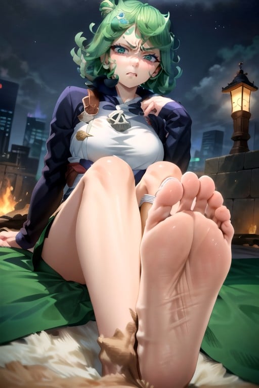 Com Nojo, Tatsumaki (one Punch Man), De Baixo Para Cima Pornografia de IA