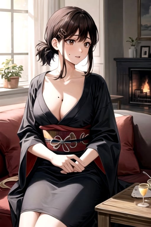 Kimono, Kobeni Higashiyama (chainsaw Man), Cuisses ExposéesPorno IA