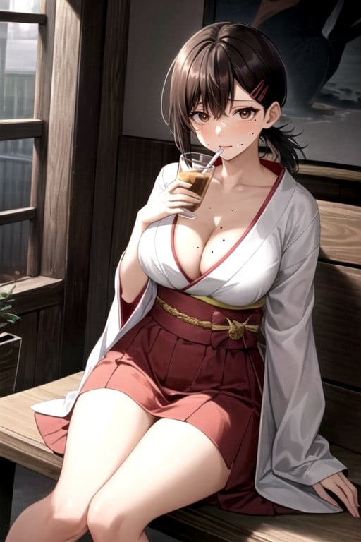 Cleavage, Side View, Kimono AI Porn