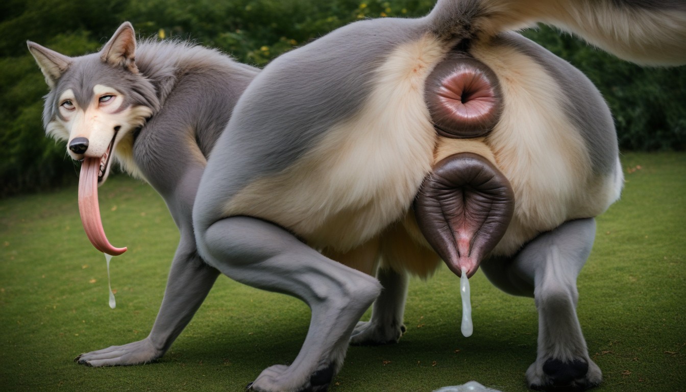Oily Genitals, Genitals Close Up In Focus, Saliva Furry AI Porn