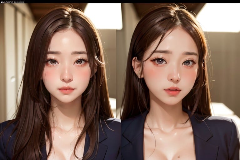 Sonrojada, Masterpiece Of Bust Shot, Office SuitPorno AI