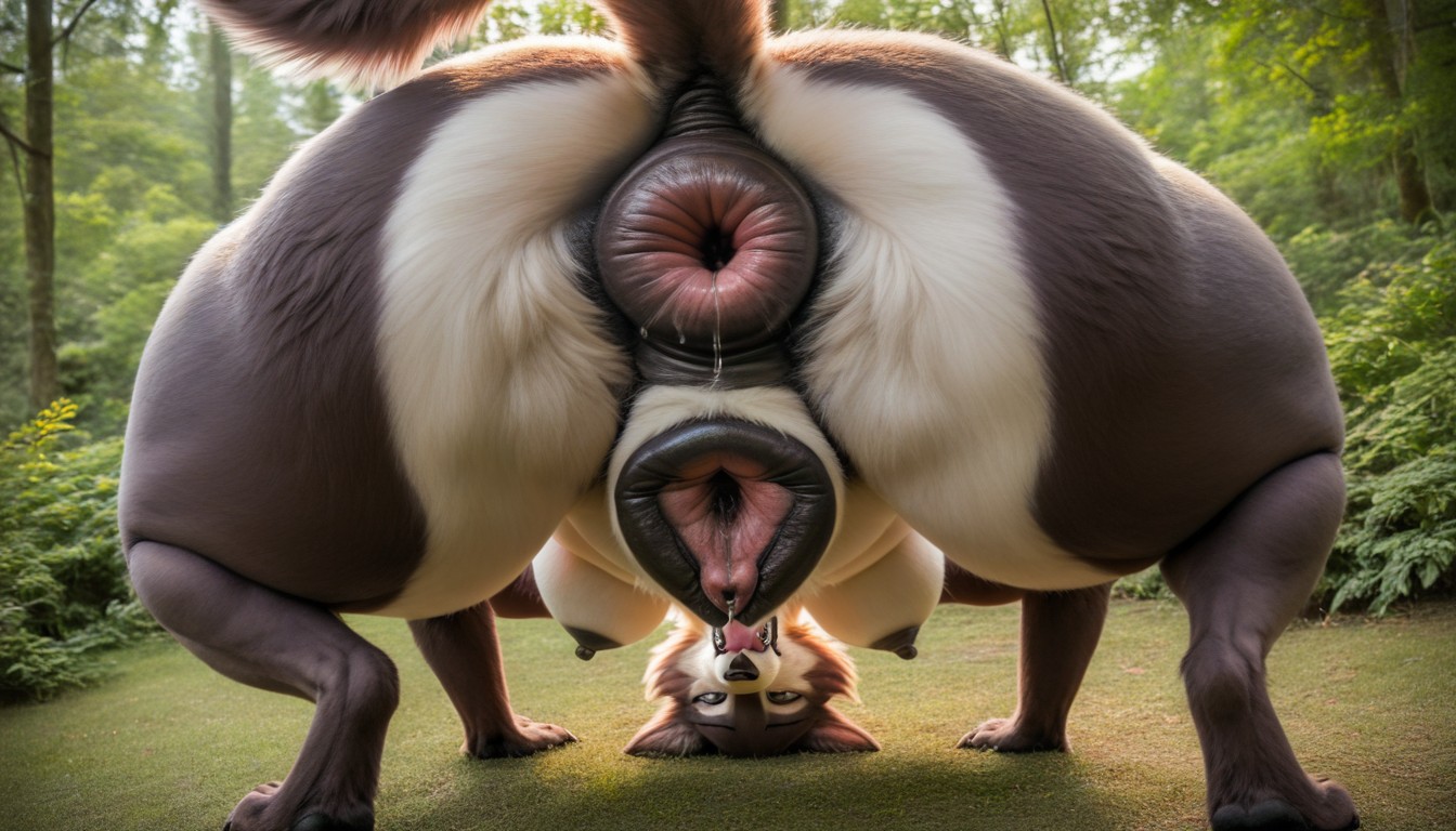 Extremely Large Ass, Excessive Pussy Juice, Foliage Furry AI Porn