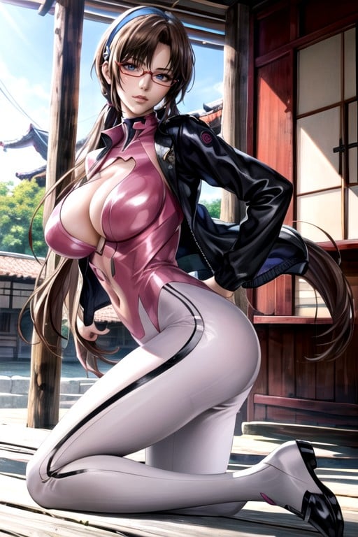 Jacket, Asian Village, Breast AI Porn