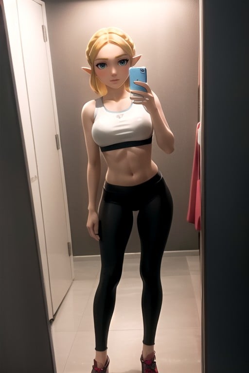 Blonde Hair, 3d, Selfie AI Porn