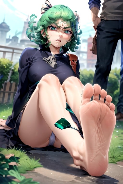 Disgusted, Tatsumaki (one Punch Man), Bottom Up (upskirt) AI Porn