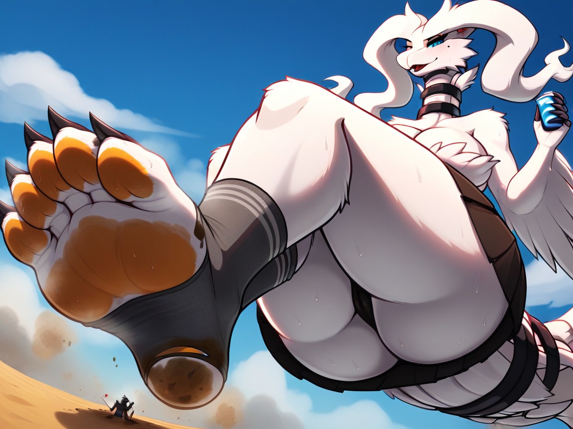 Dainty Arches, Two Feet, Perfect And Highly Detailed Feet Anatomy Furry AI Porn