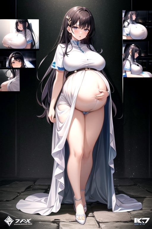 Heper Pregnant, Extremely Hyper Belly, Extremely Hyper Pregnancy AI Porn