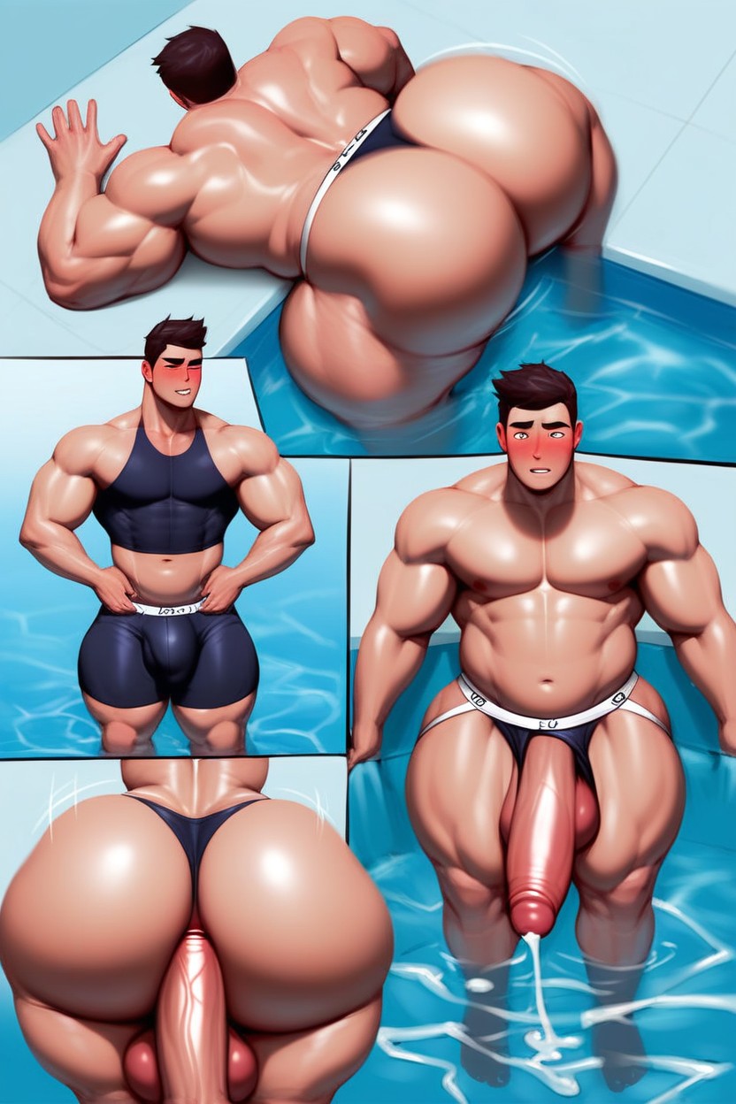 G-string, Fat, Motion Lines Porno gay IA