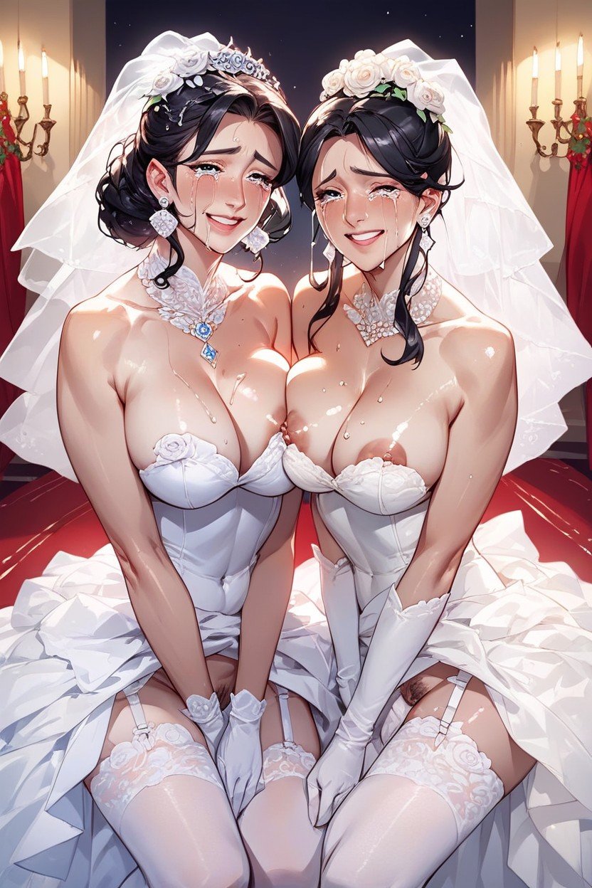 Wedding Dress, Happy Crying, 30+ AI Porn