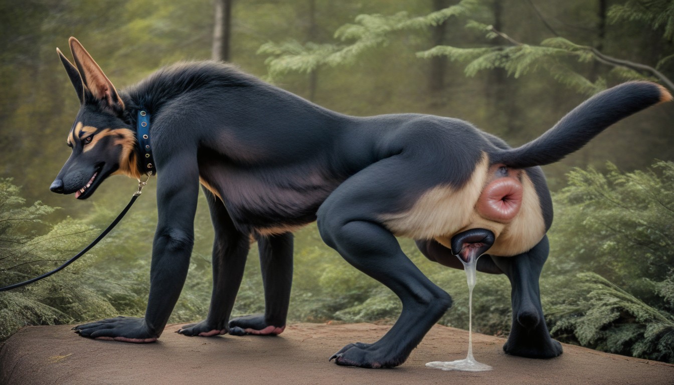 Tail Anus, On A Leash, Dildo Stretching Furry AI Porn