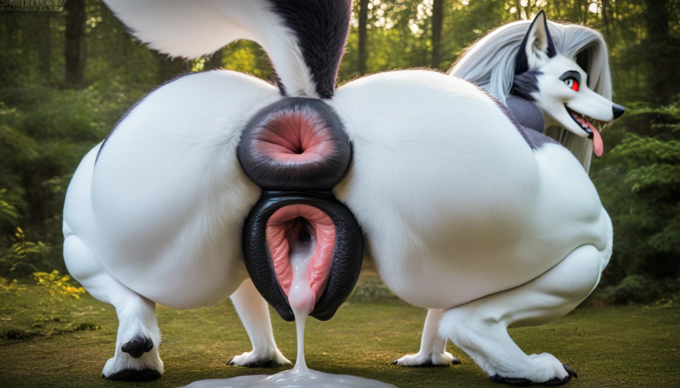 Full Body, Side View, Tail Anus Furry AI Porn