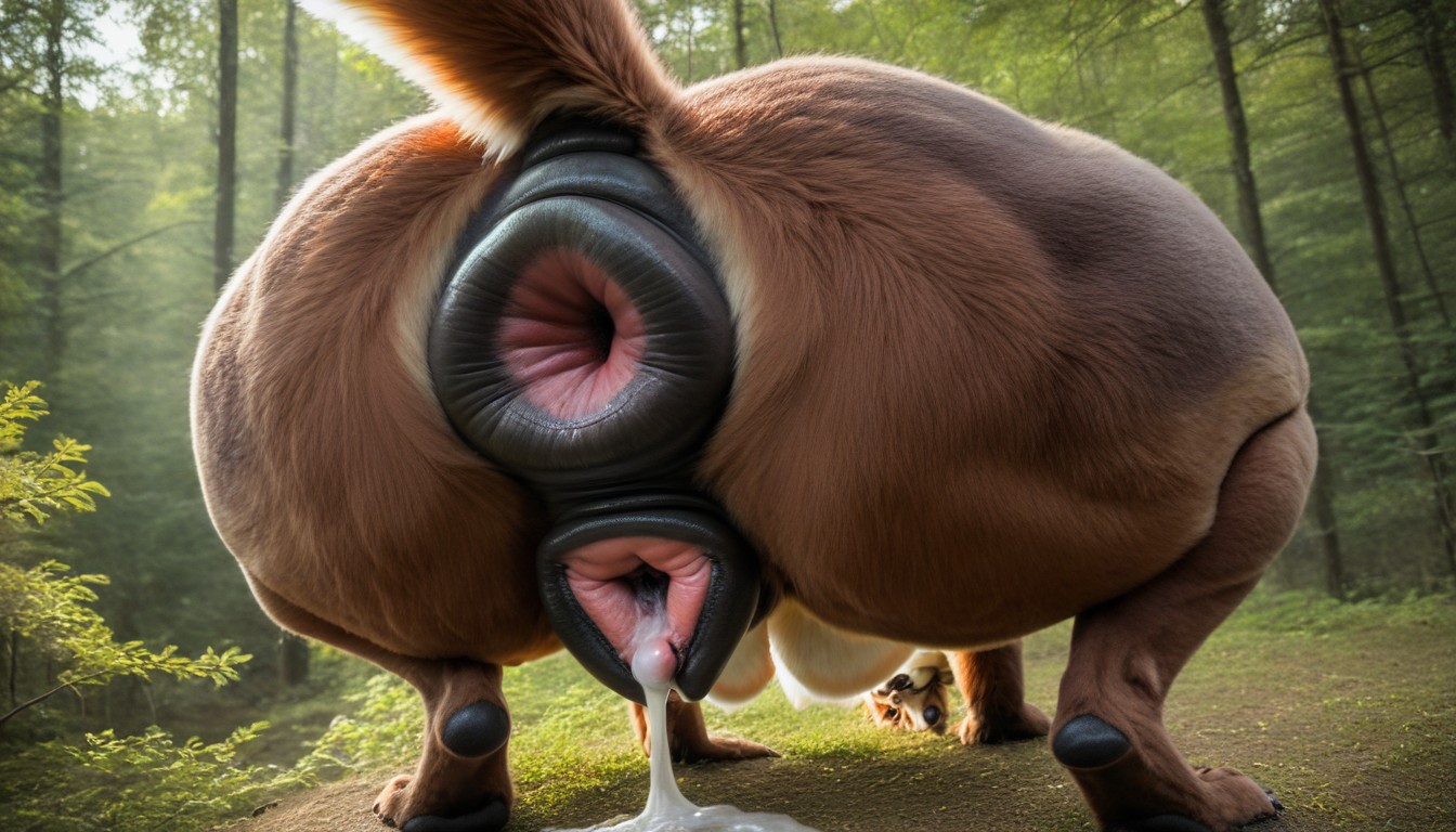 Foliage In Foreground, Obscured By Foliage, Nsfw Furry AI Porn