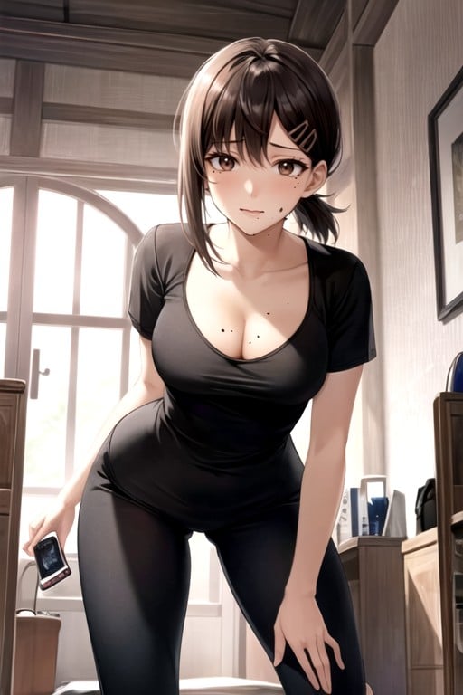 Escote, Vista Frontal, Kobeni Higashiyama (chainsaw Man)Porno AI