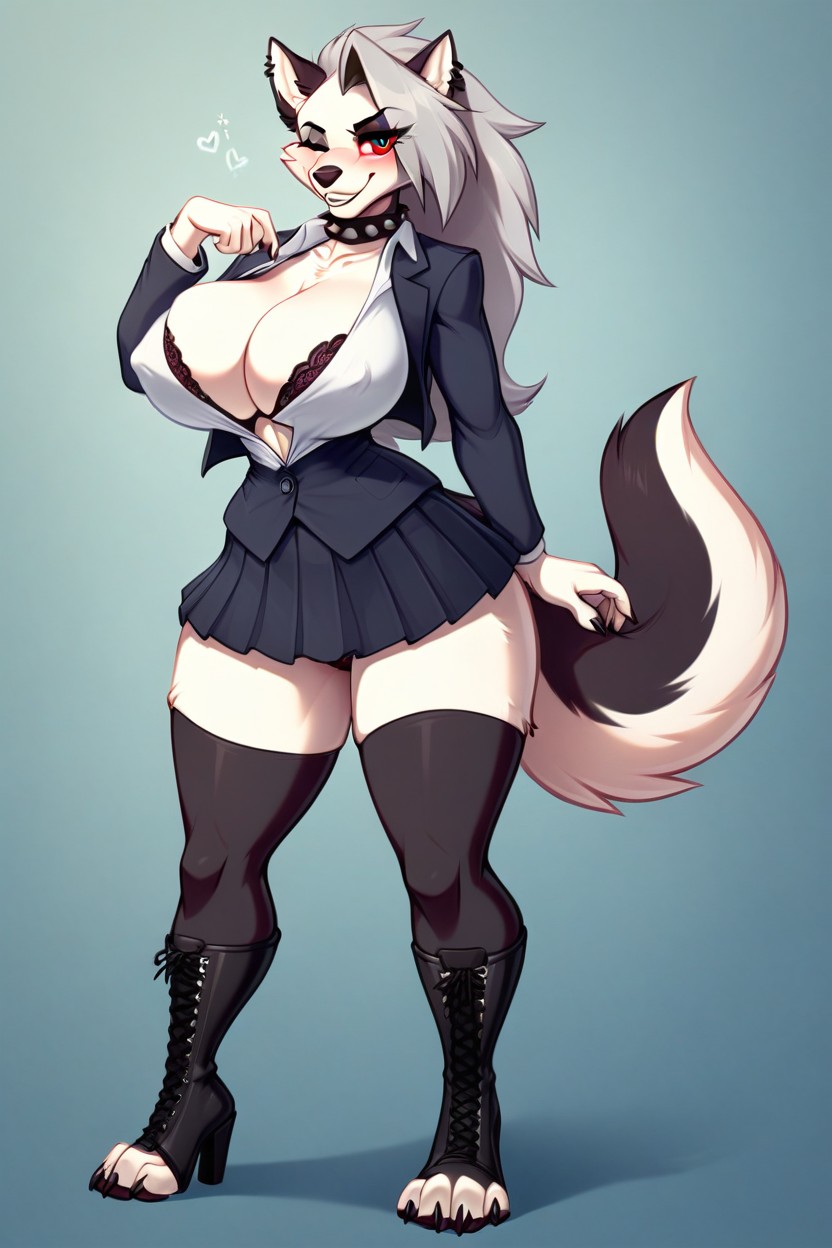 Wink, Thigh Highs, 18 Furry AI Porn