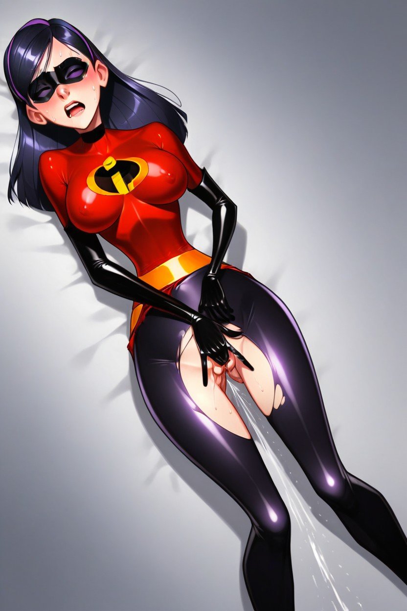 Dünn, Violet Parr Wearing Torn Superhero Suit, 18KI Porno