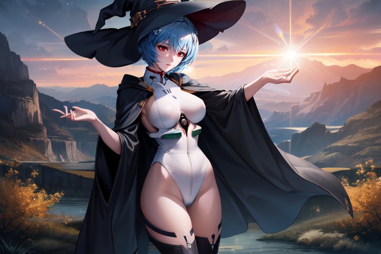 Black Clothes, Ayanami Rei (evangelion), Witch Hentai AI Porn