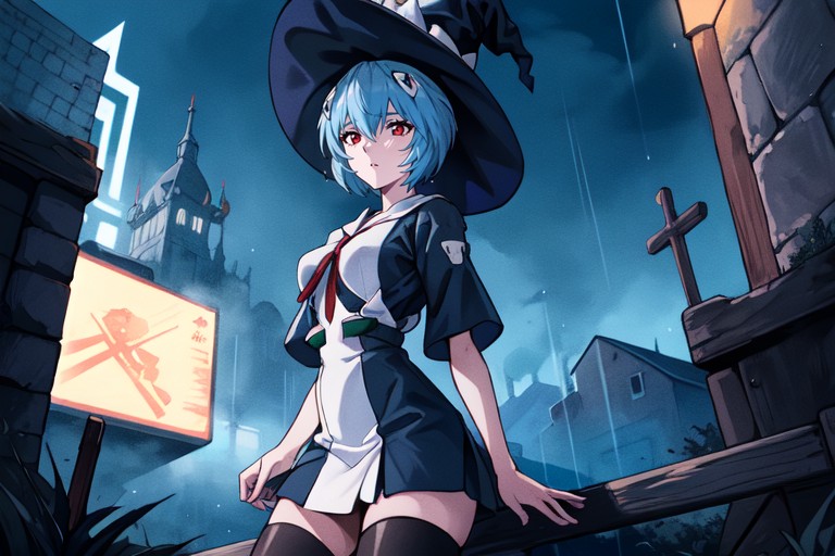 Cinemático, Ayanami Rei (evangelion), Fairytale LandscapePorno AI