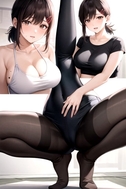 Koben、yoga、flexible、body、, Leggings, Kobeni Higashiyama (chainsaw Man) AI Porn