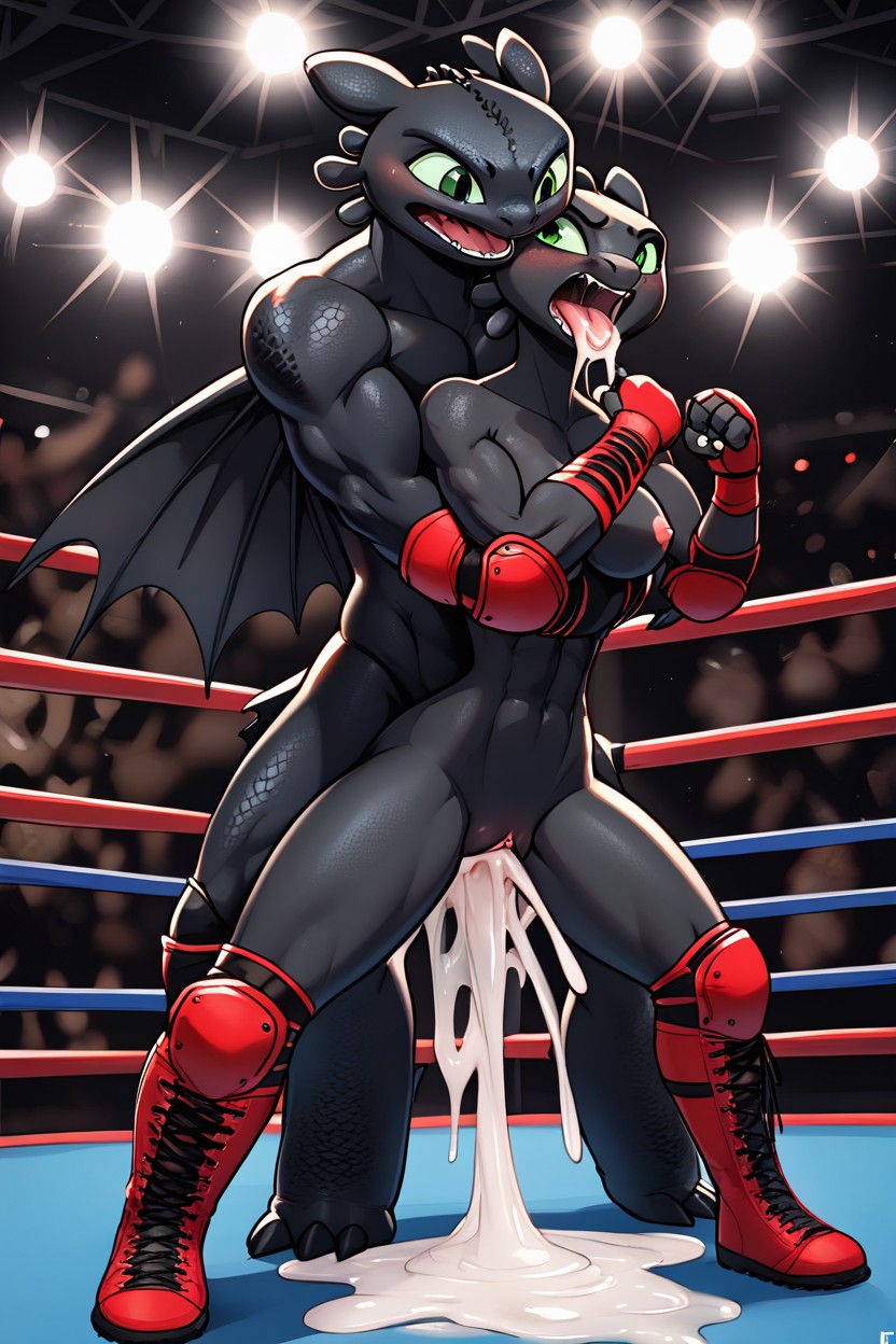 Reaching Arm Outward With Left Arm, Male Angry, Night Fury Furry AI Porn