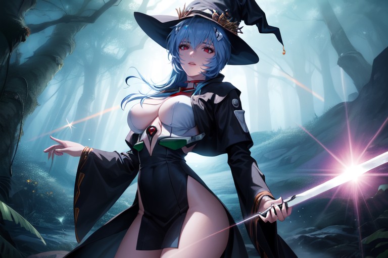 Battle Mage, Girl, BreastPorno AI