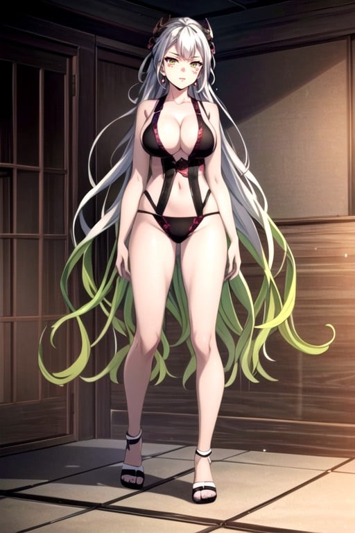 Naked, Daki Demon Form (demon Slayer), Standing AI Porn